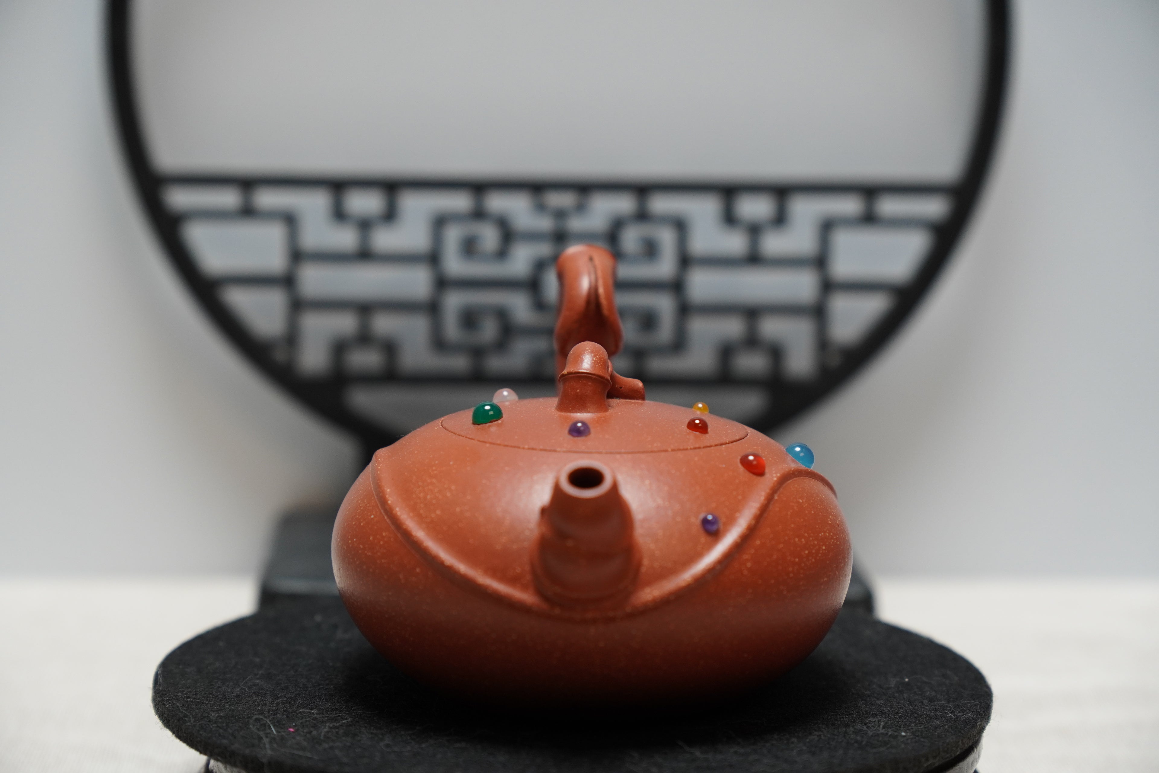 Ji Fang Yixing Clay Teapot, Fully Handmade from Original Old Purple Clay