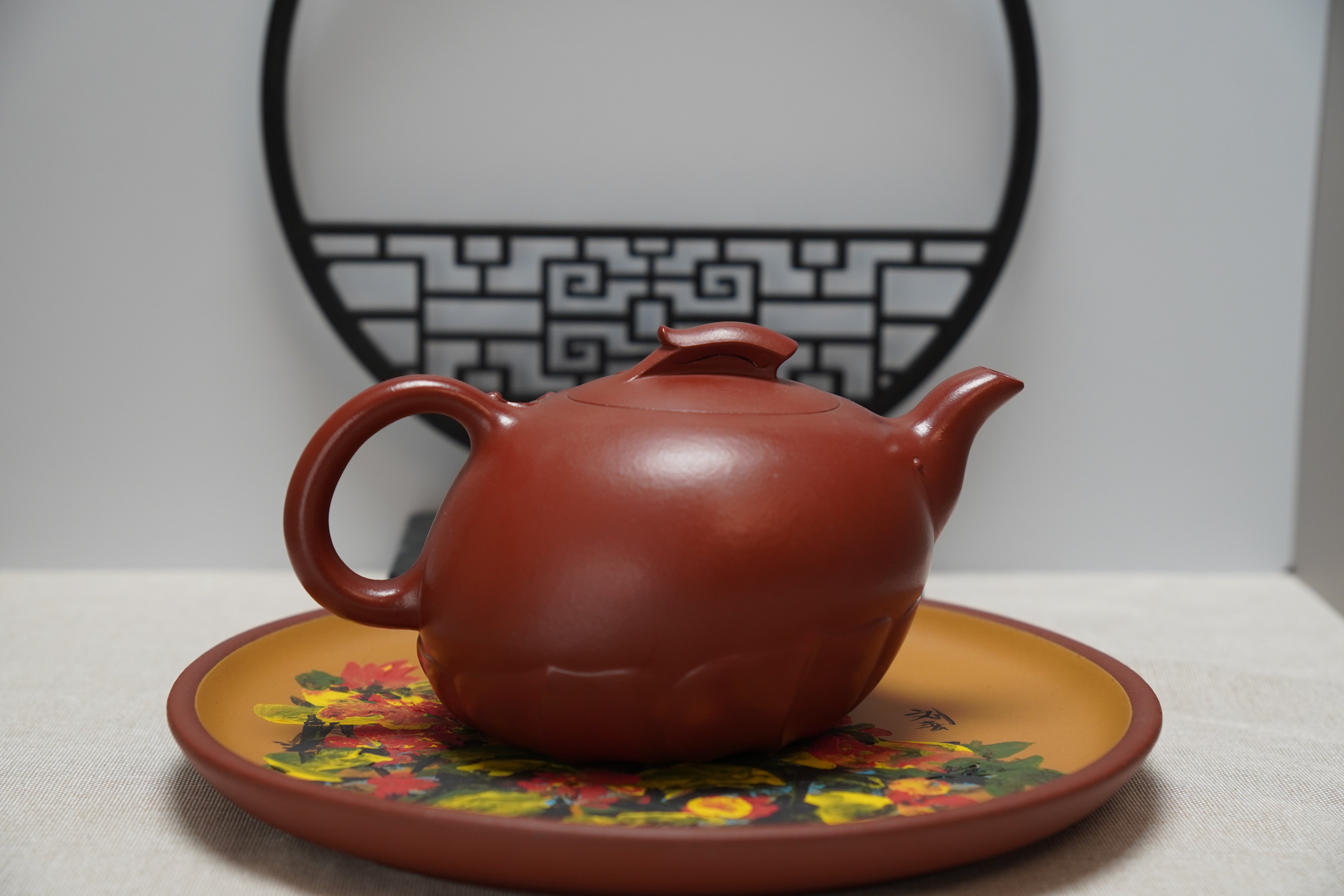 Ji Fang Zisha Teapot, Fully Handmade from Red Clay – 嵇芳天空