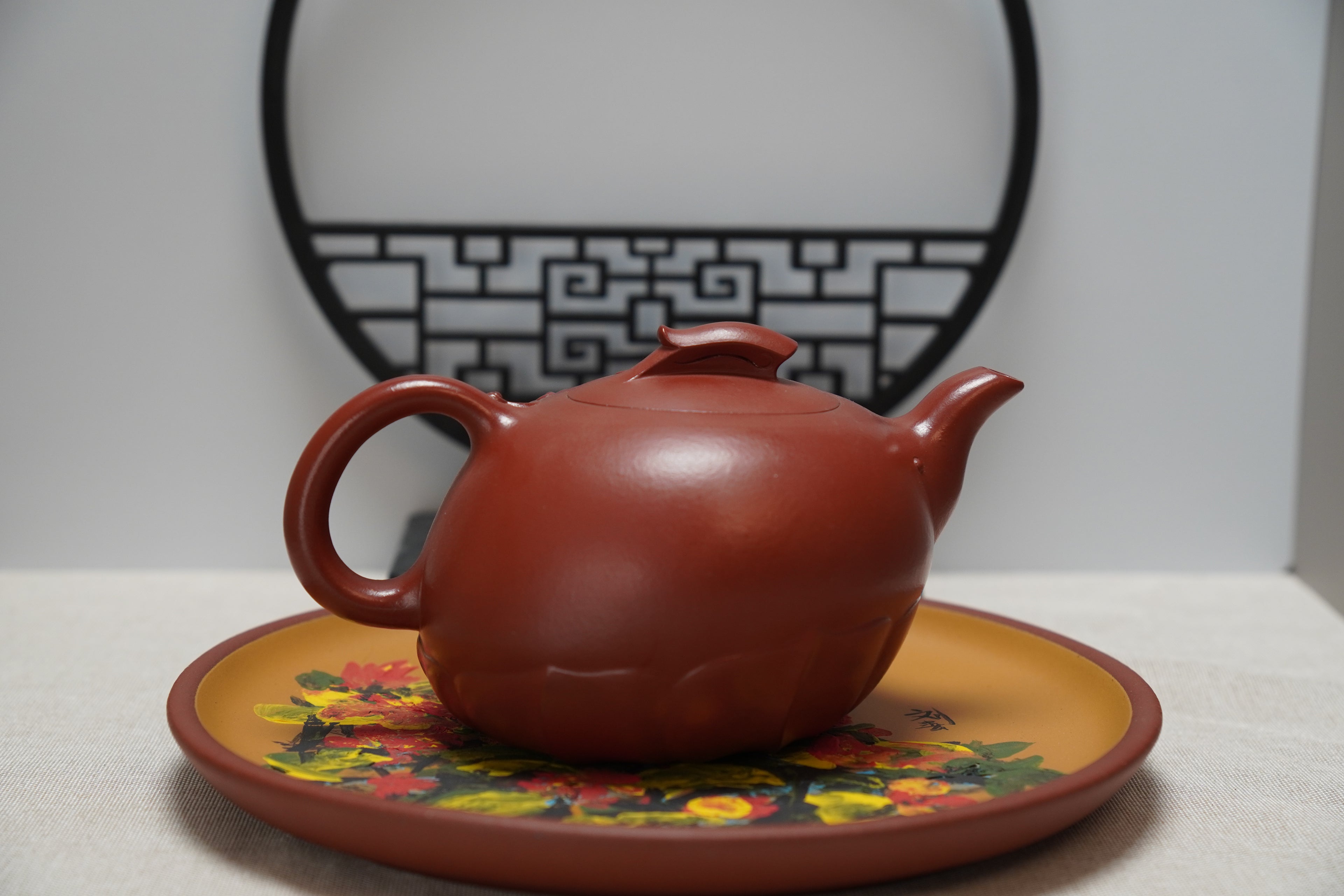 Ji Fang Zisha Teapot, Fully Handmade from Red Clay
