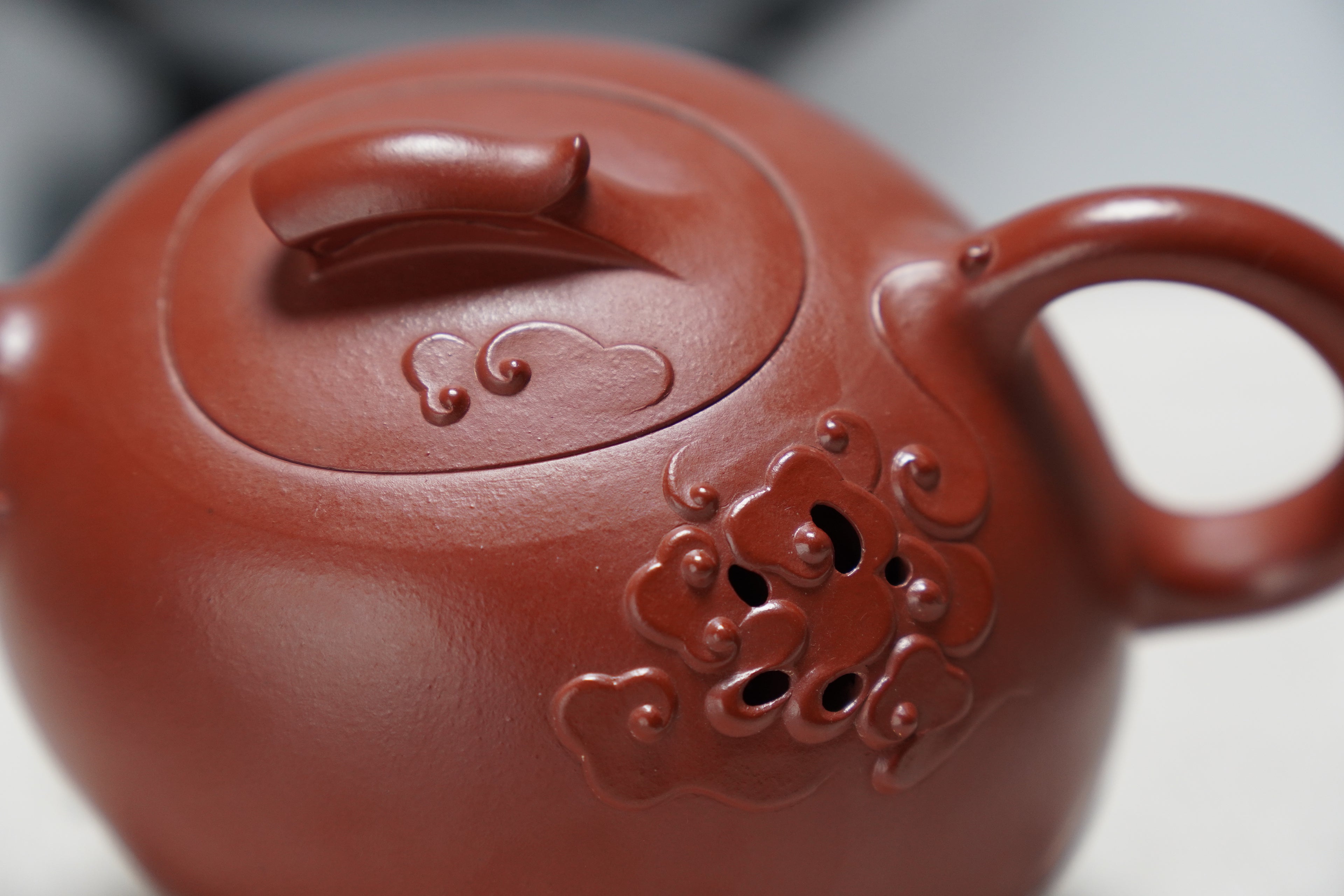 Ji Fang Zisha Teapot, Fully Handmade from Red Clay