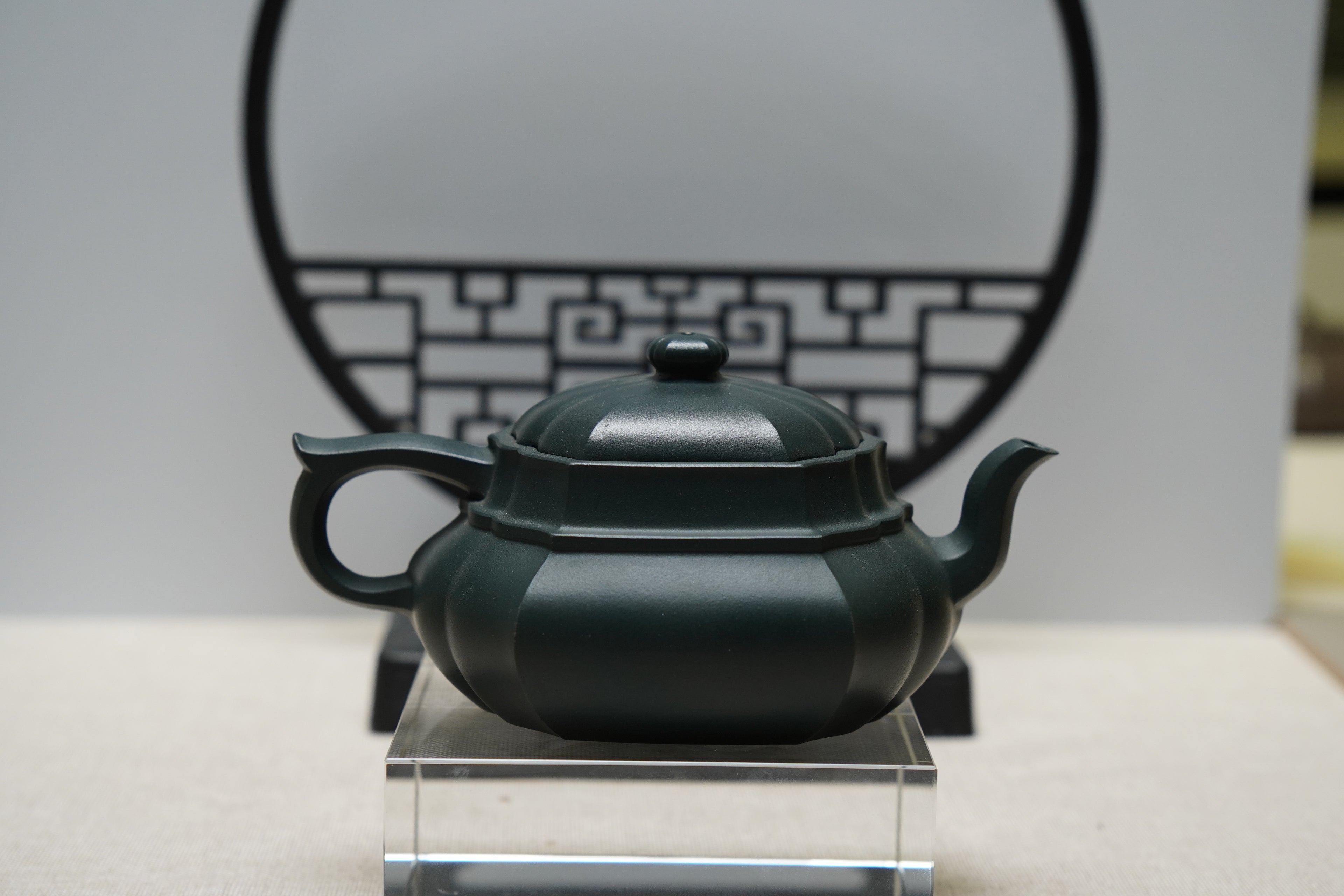 Green clay purple clay teapot made from deep mineral clay, both beautiful and practical